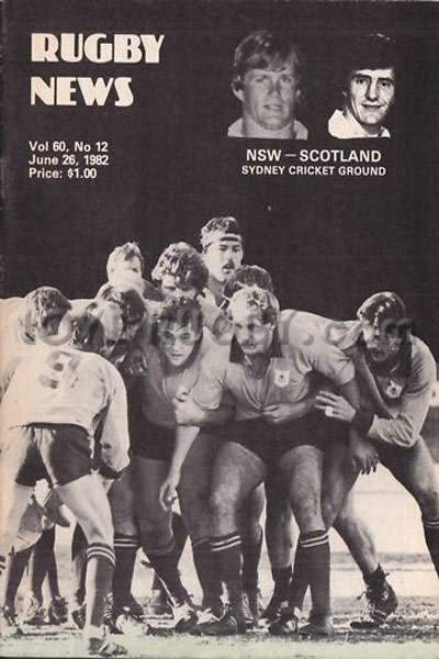 1982 New South Wales v Scotland  Rugby Programme
